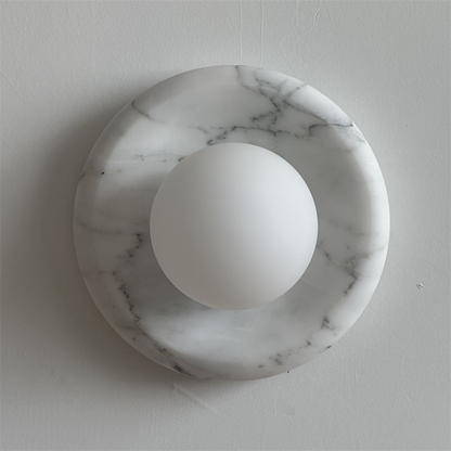 Orli White Marble Sconce