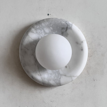 Orli White Marble Sconce