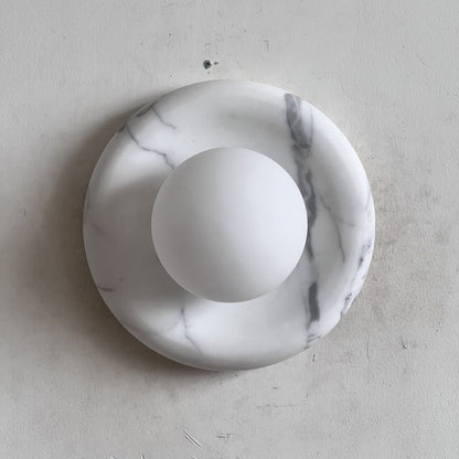 Orli White Marble Sconce