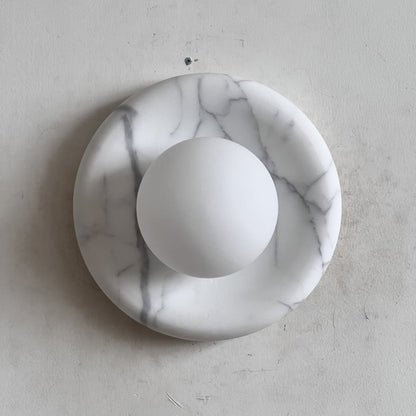 Orli White Marble Sconce