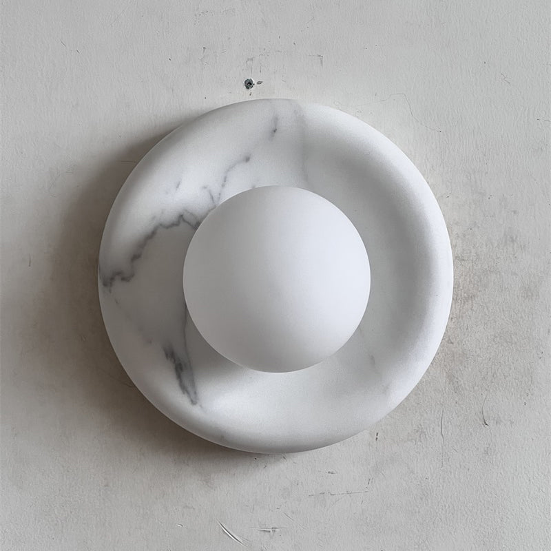 Orli White Marble Sconce