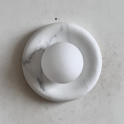 Orli White Marble Sconce