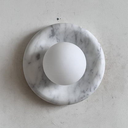 Orli White Marble Sconce