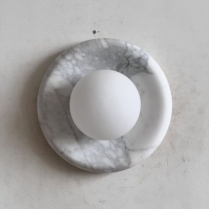 Orli White Marble Sconce