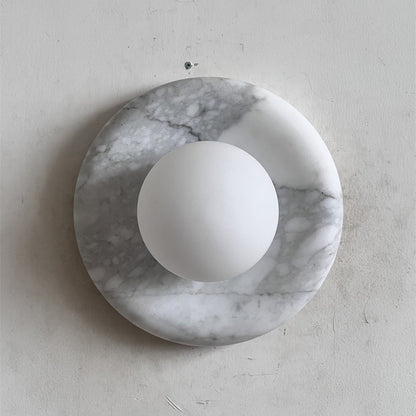 Orli White Marble Sconce