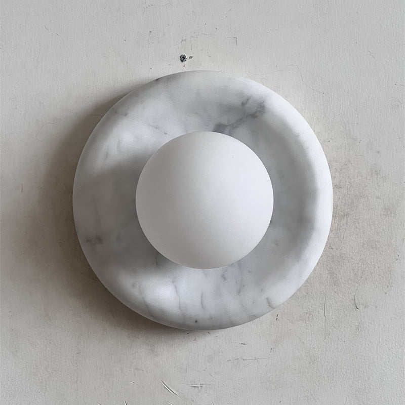 Orli White Marble Sconce