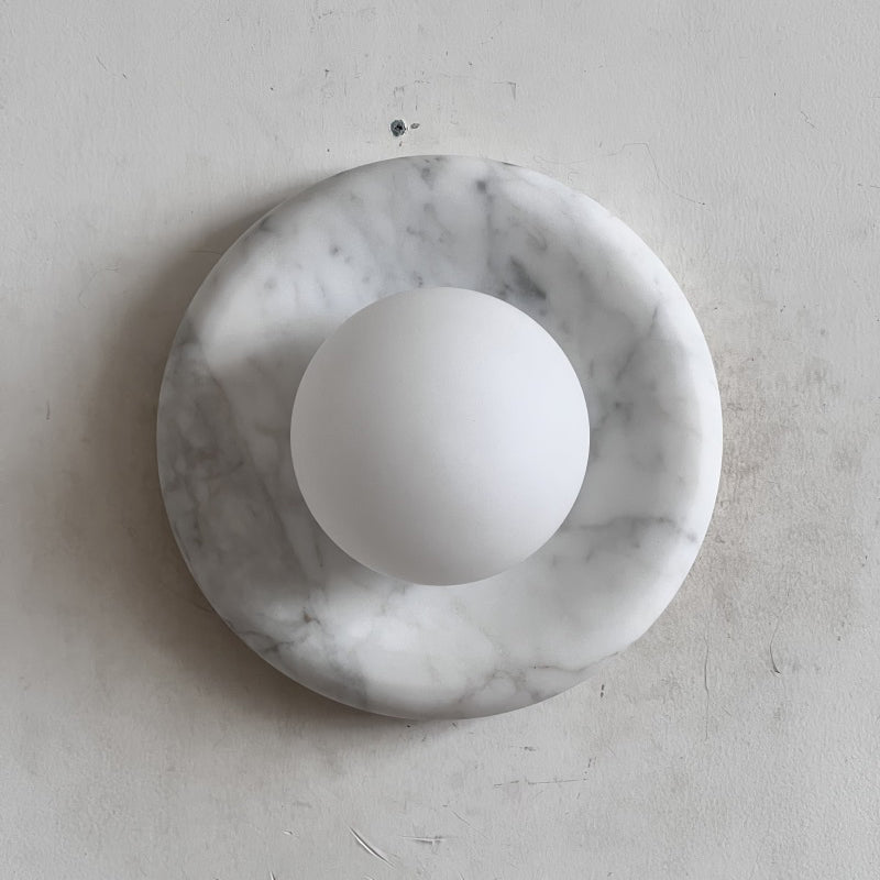 Orli White Marble Sconce