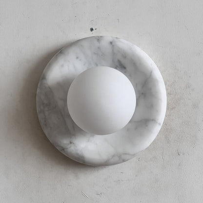 Orli White Marble Sconce