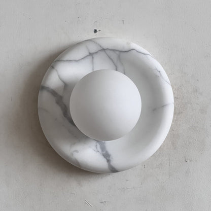 Orli White Marble Sconce
