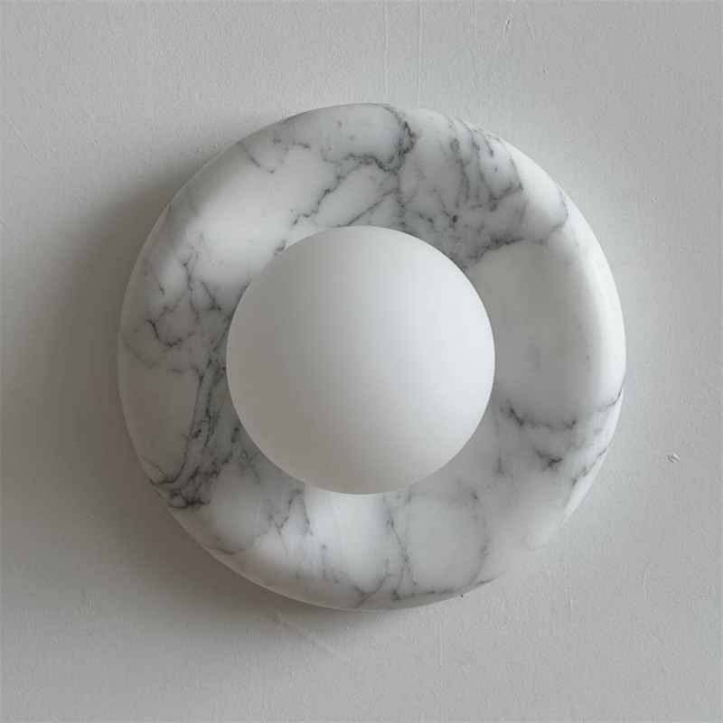 Orli White Marble Sconce