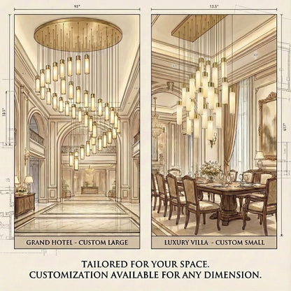 Celestial Alabaster Cascade Chandelier
