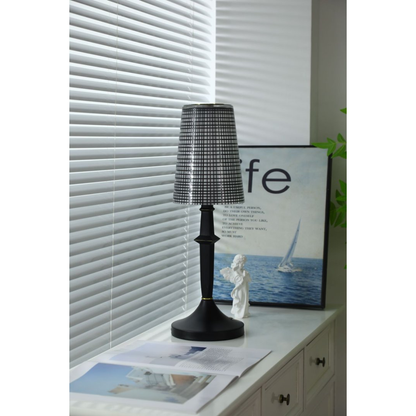 Devon Black Table Lamp (Built-in Battery)