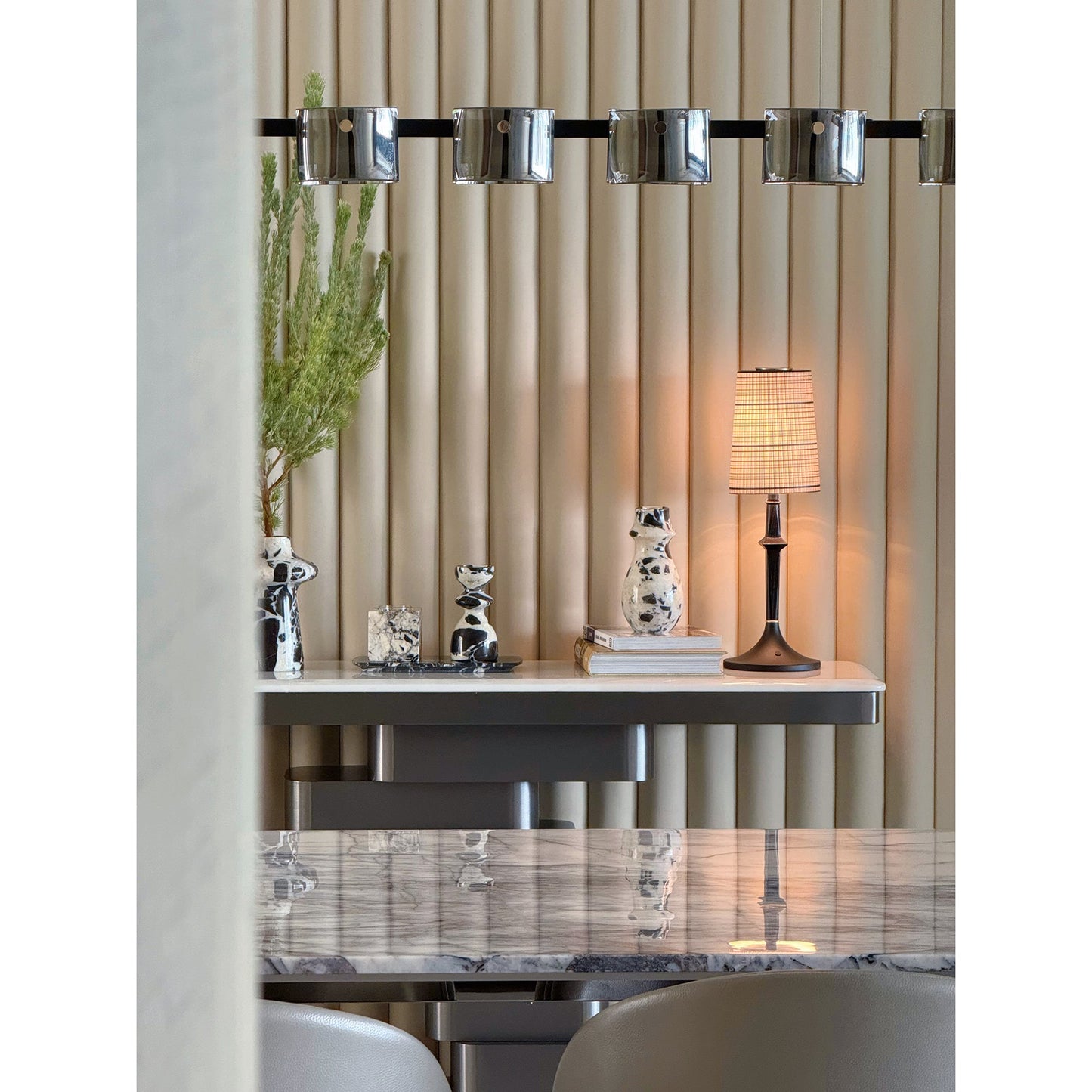 Devon Black Table Lamp (Built-in Battery)