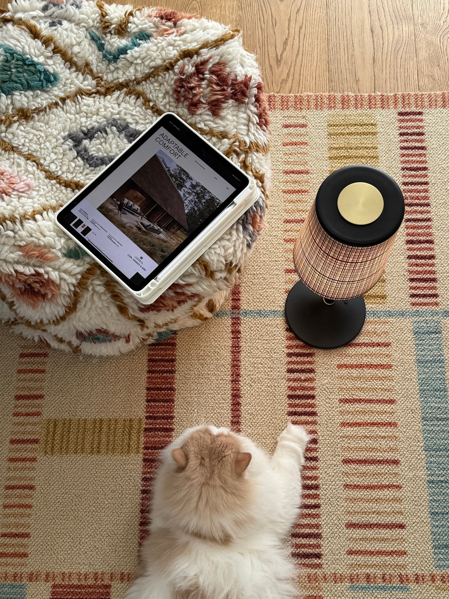 Devon Black Table Lamp (Built-in Battery)