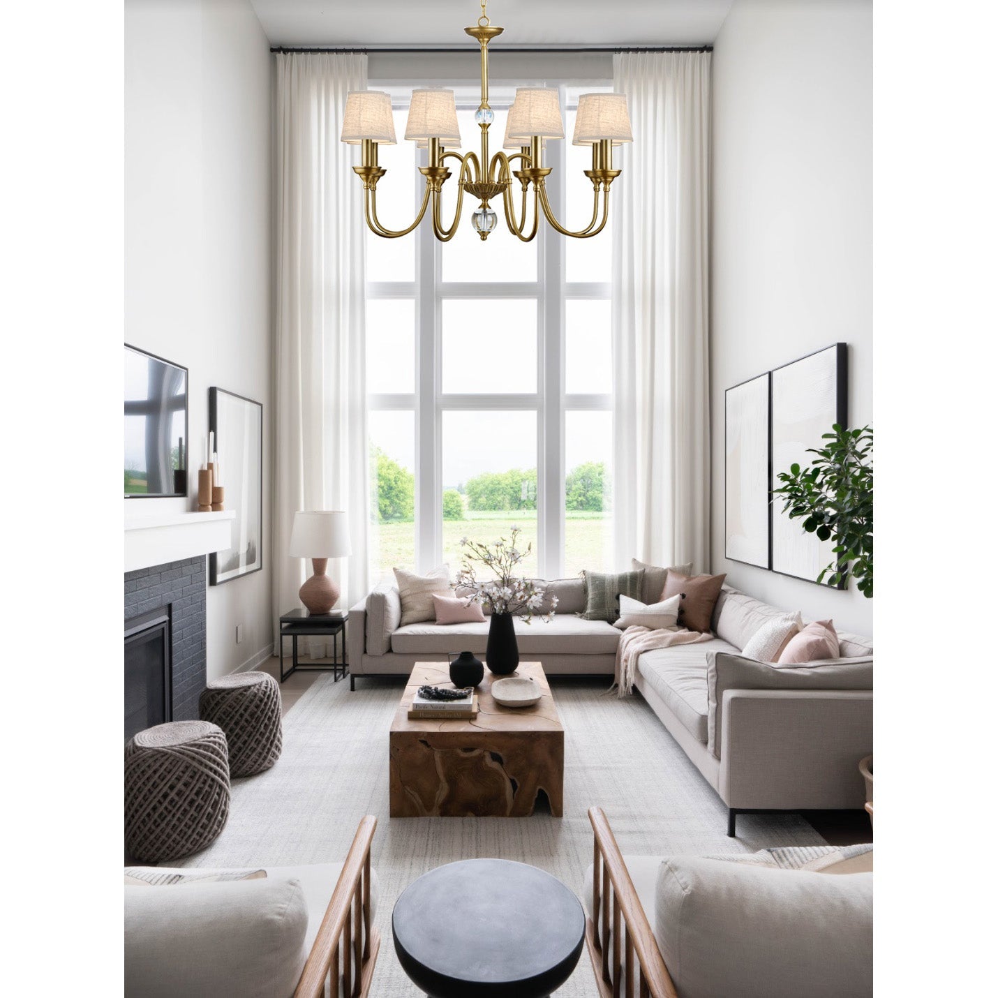 Diana Brass Chandelier