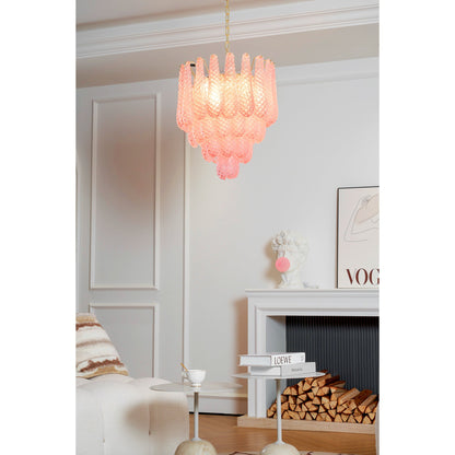 Drop Pink Chandelier