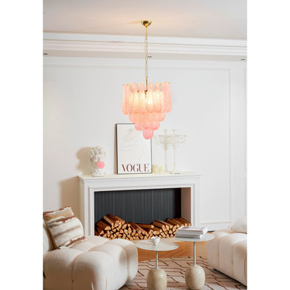 Drop Pink Chandelier