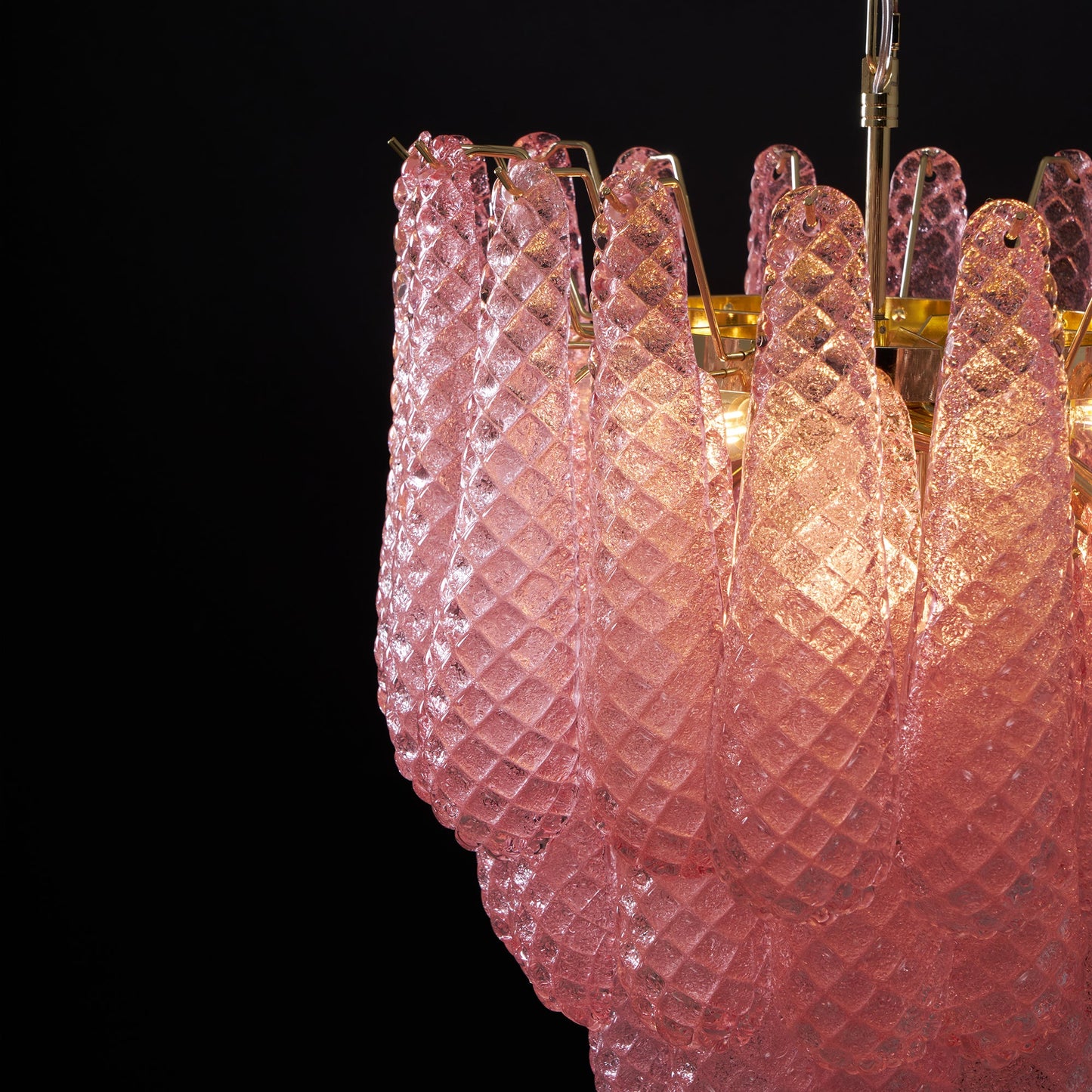 Drop Pink Chandelier