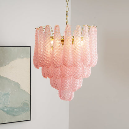 Drop Pink Chandelier