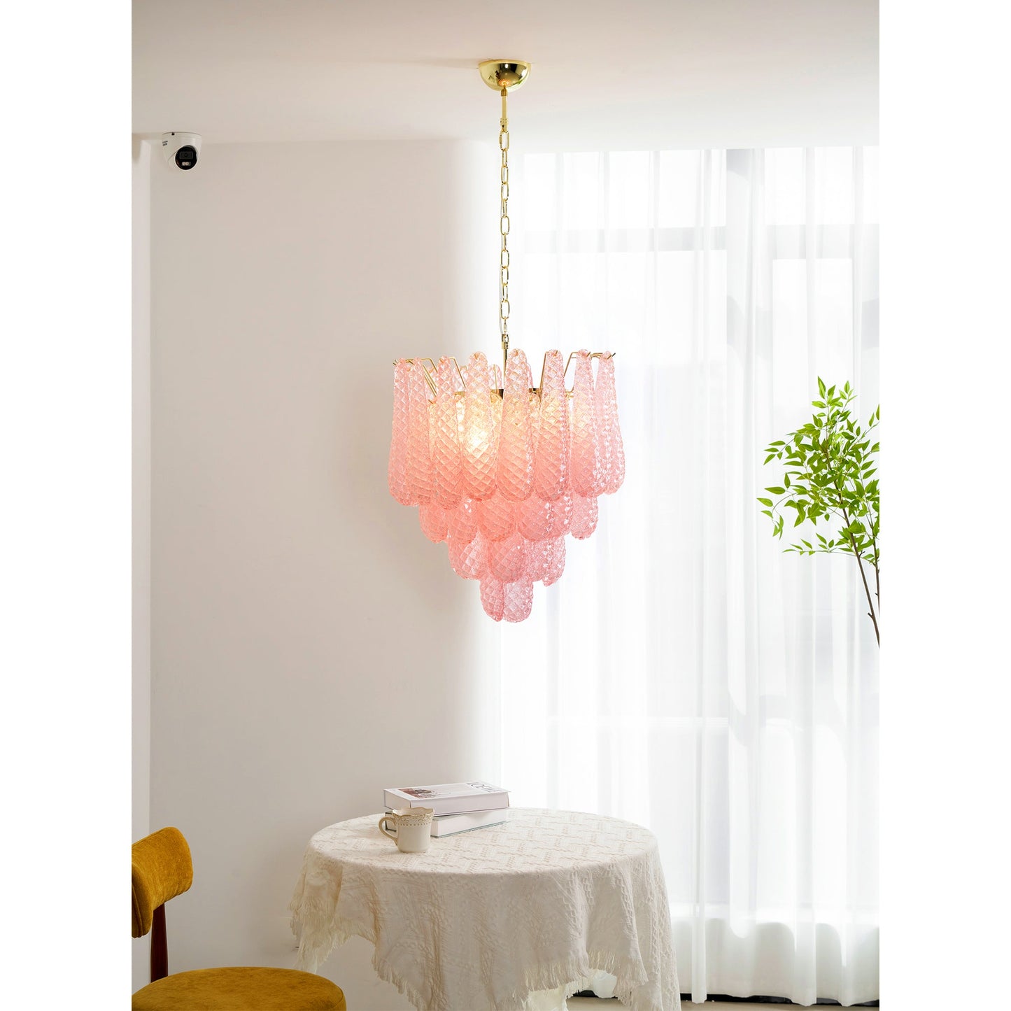 Drop Pink Chandelier