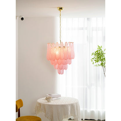 Drop Pink Chandelier