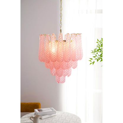 Drop Pink Chandelier