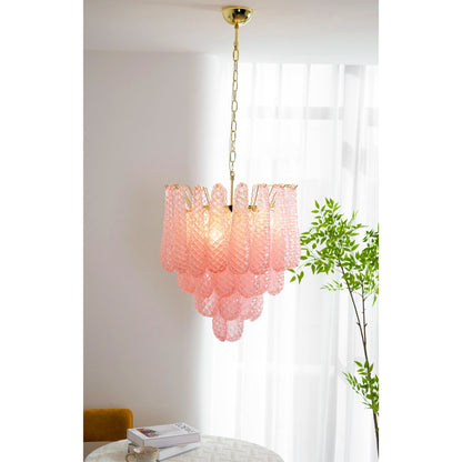 Drop Pink Chandelier