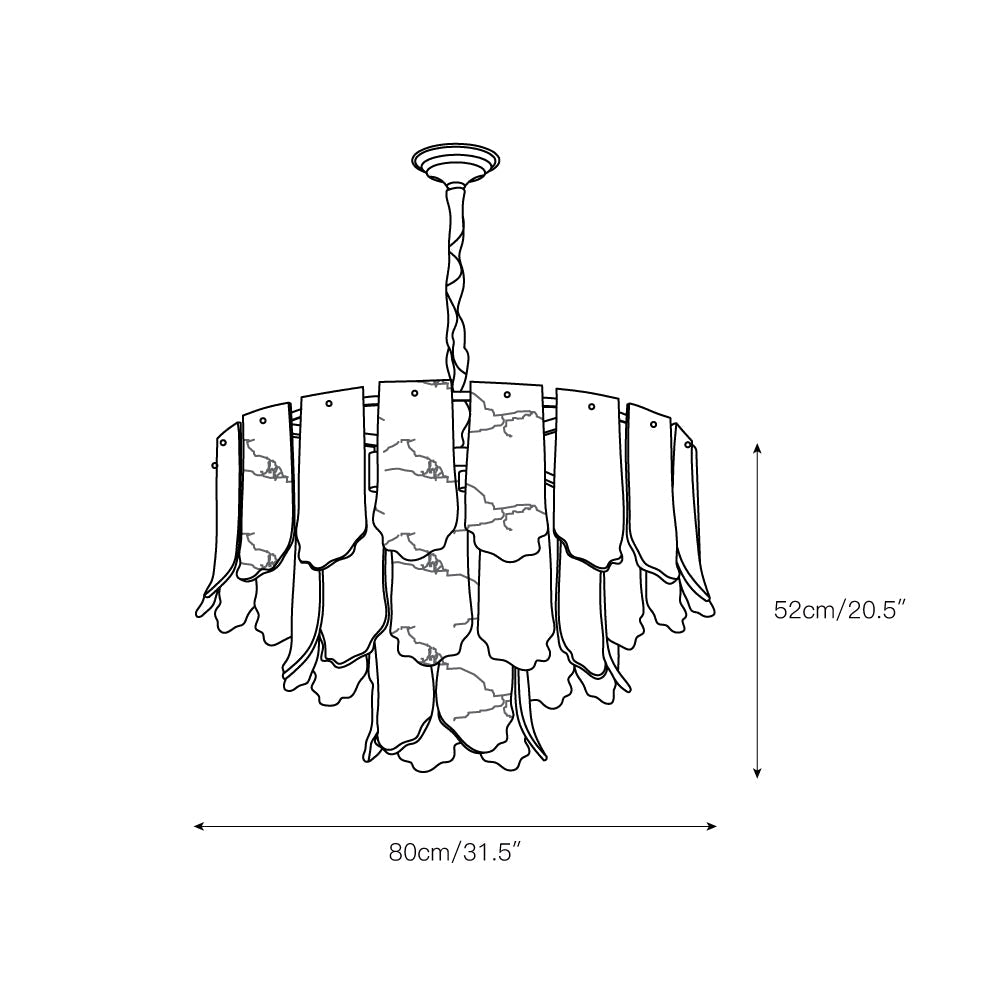 Elba Alabaster Chandelier