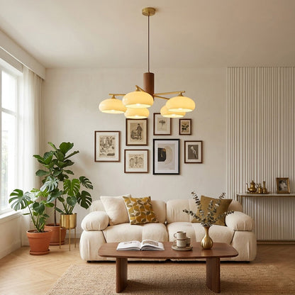 Elliptical Persimmon Chandelier