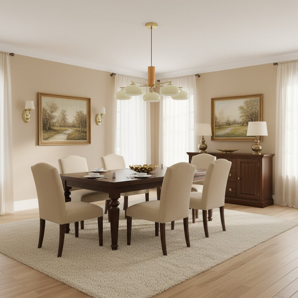 Elliptical Persimmon Chandelier