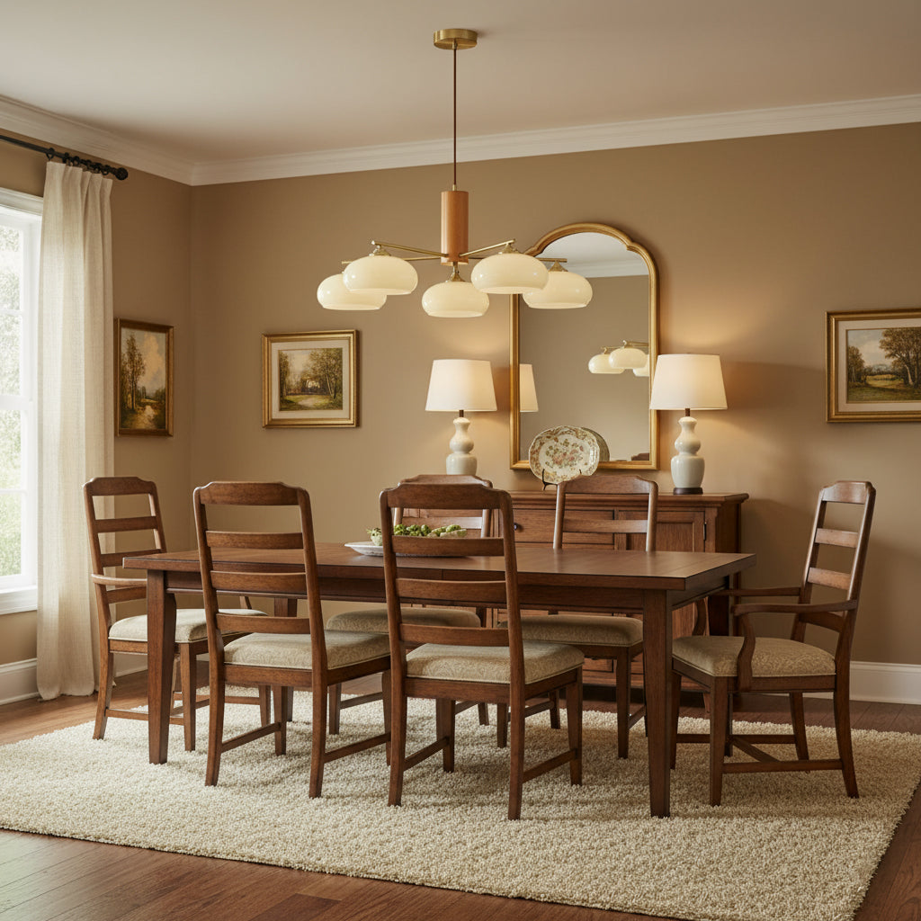Elliptical Persimmon Chandelier