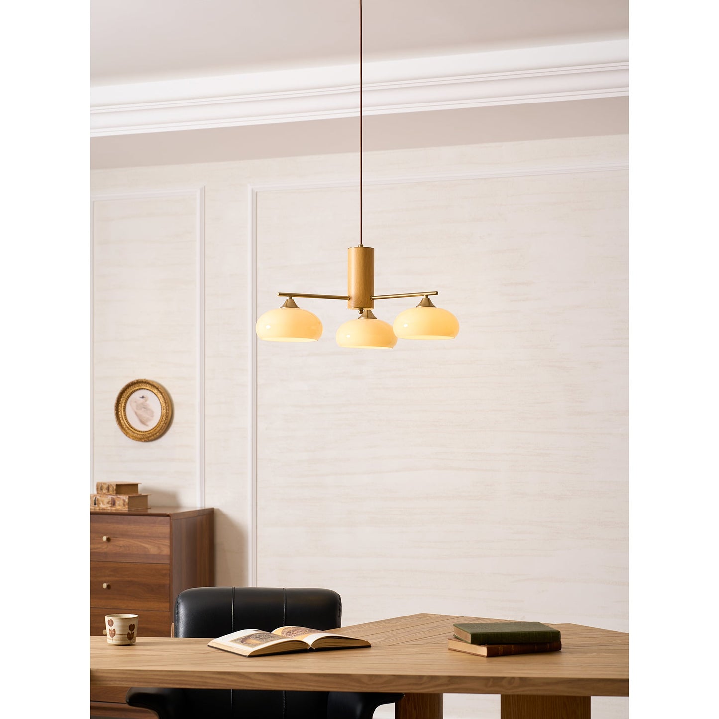 Elliptical Persimmon Chandelier