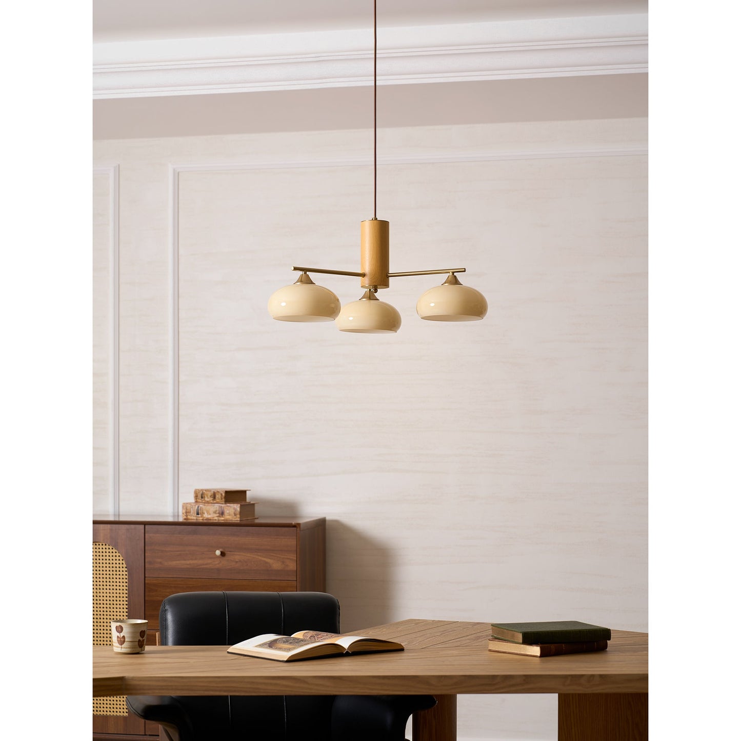 Elliptical Persimmon Chandelier