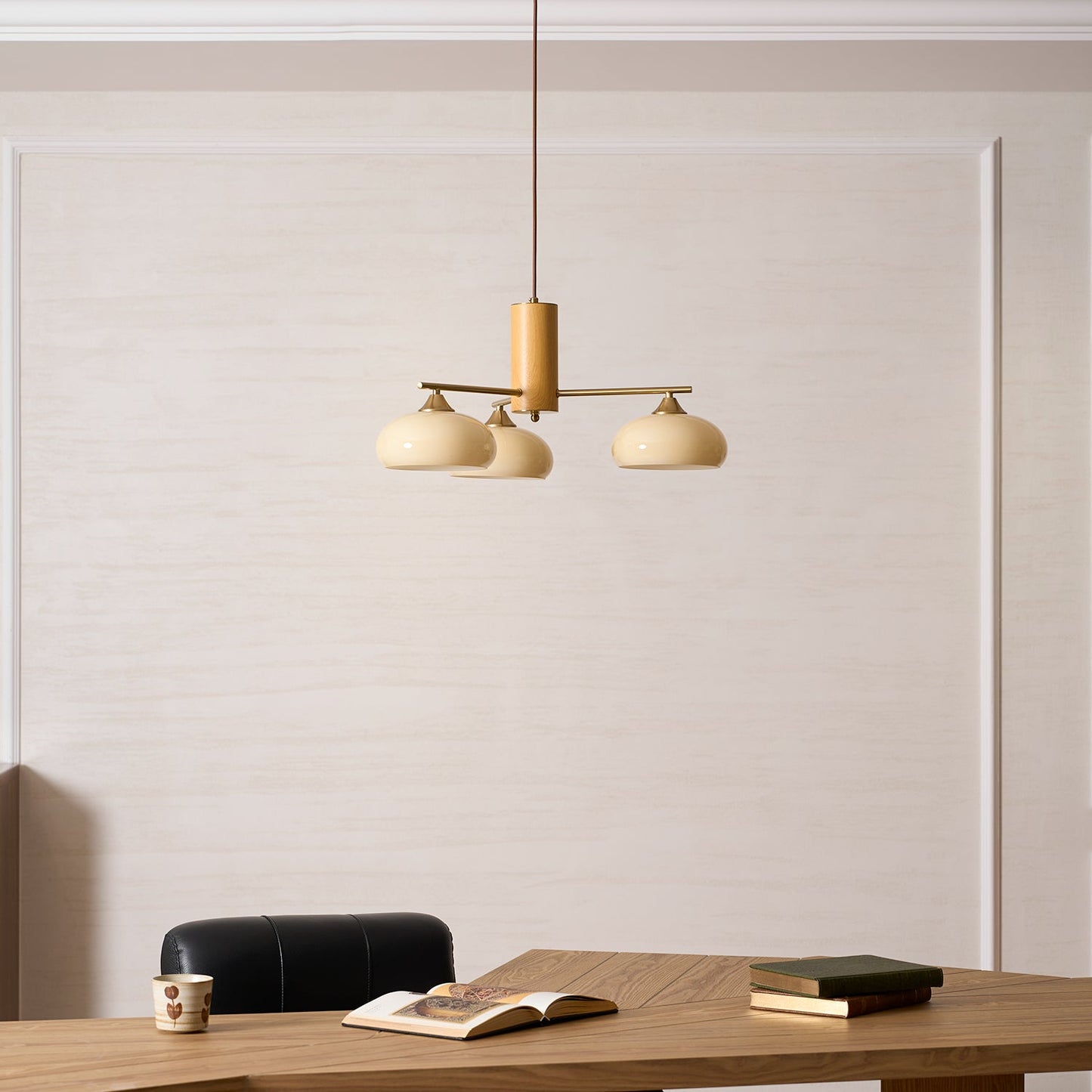 Elliptical Persimmon Chandelier