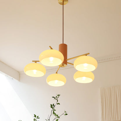 Elliptical Persimmon Chandelier