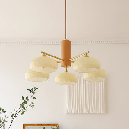 Elliptical Persimmon Chandelier