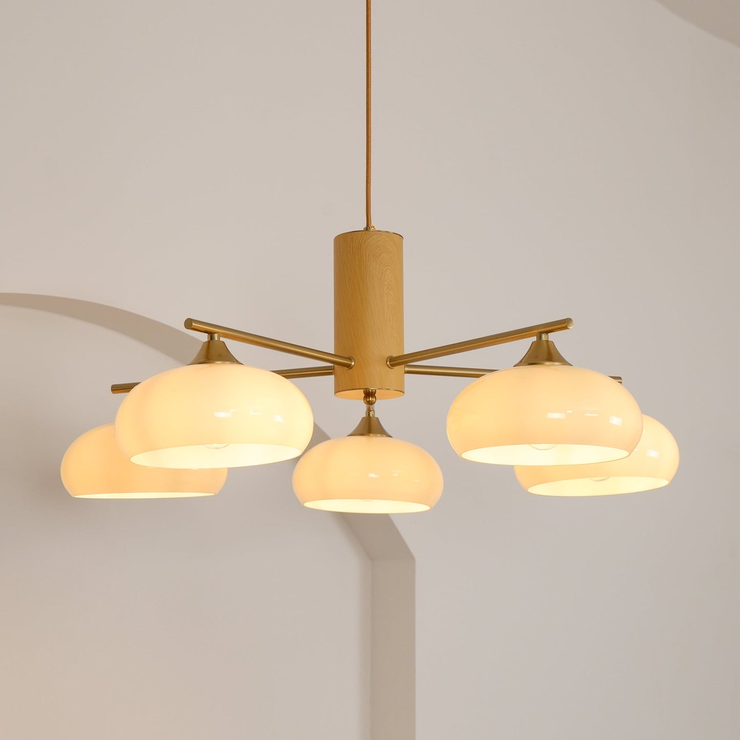 Elliptical Persimmon Chandelier