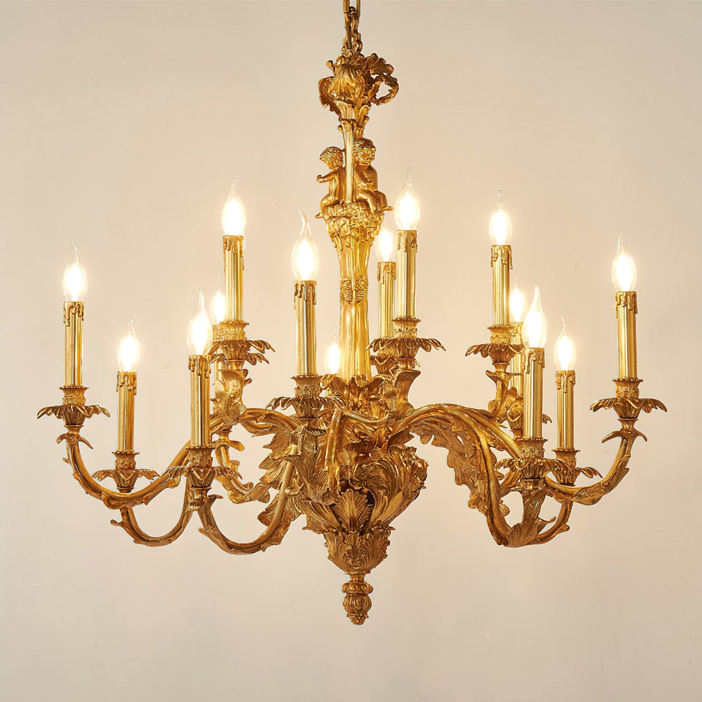 Eloise Brass Leaf Chandelier