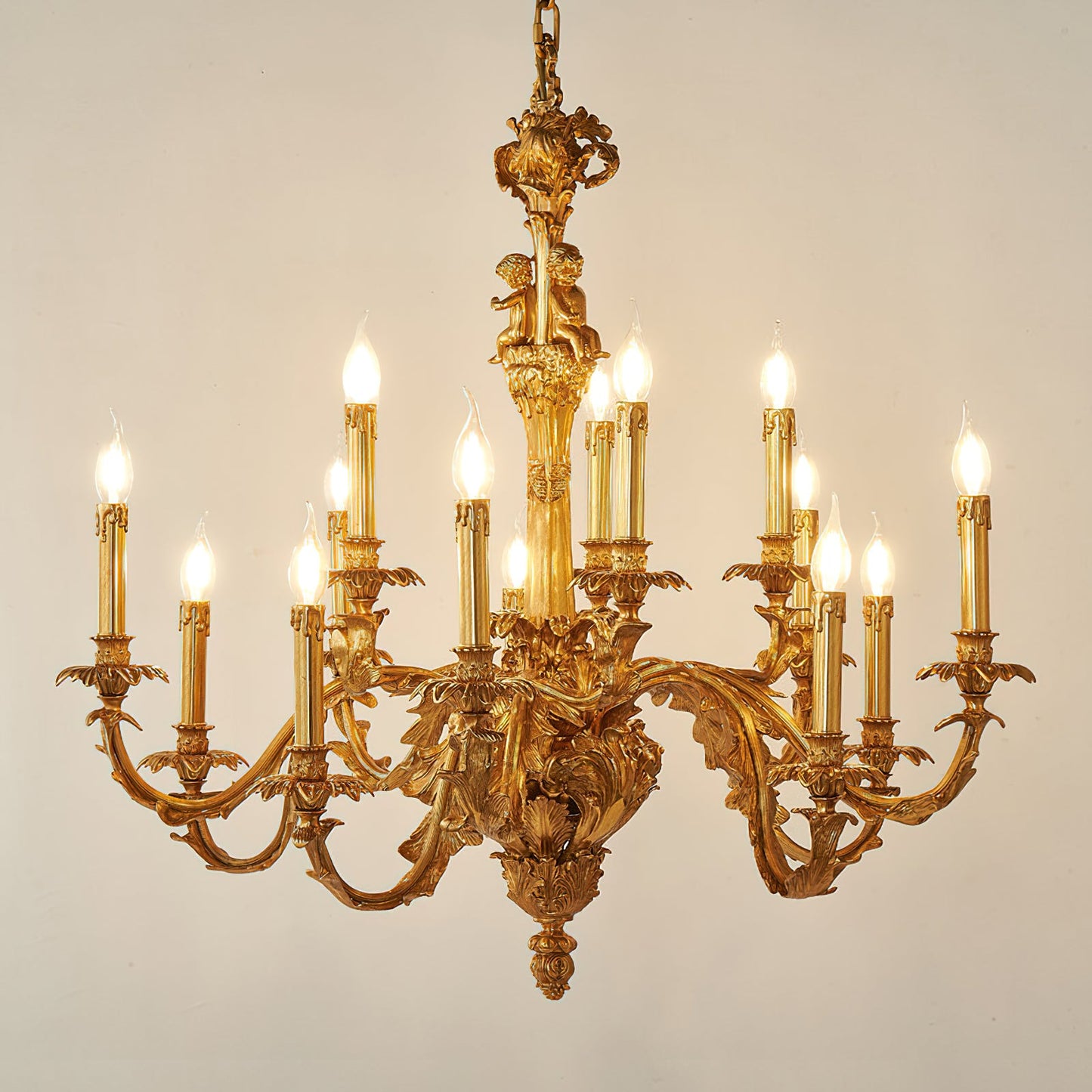 Eloise Brass Leaf Chandelier