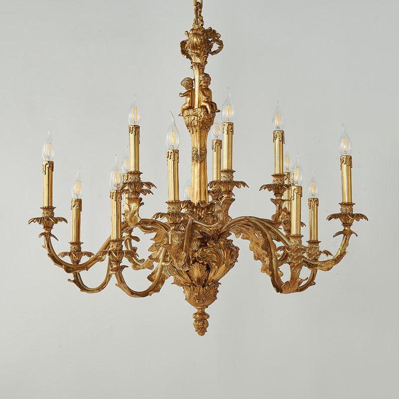 Eloise Brass Leaf Chandelier
