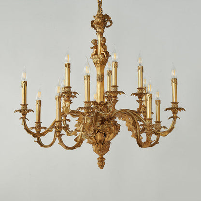 Eloise Brass Leaf Chandelier