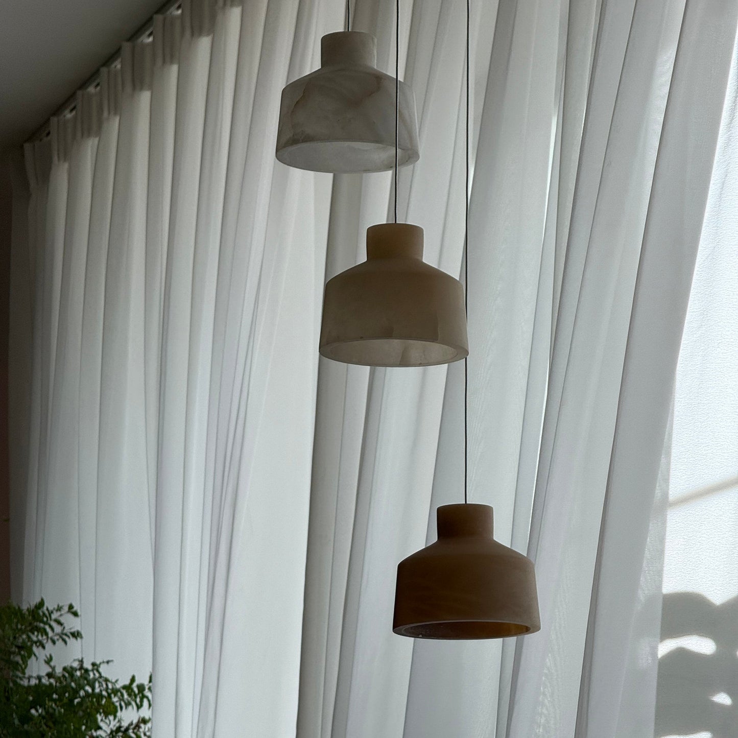 Etruscan Alabaster Pendant Lamp