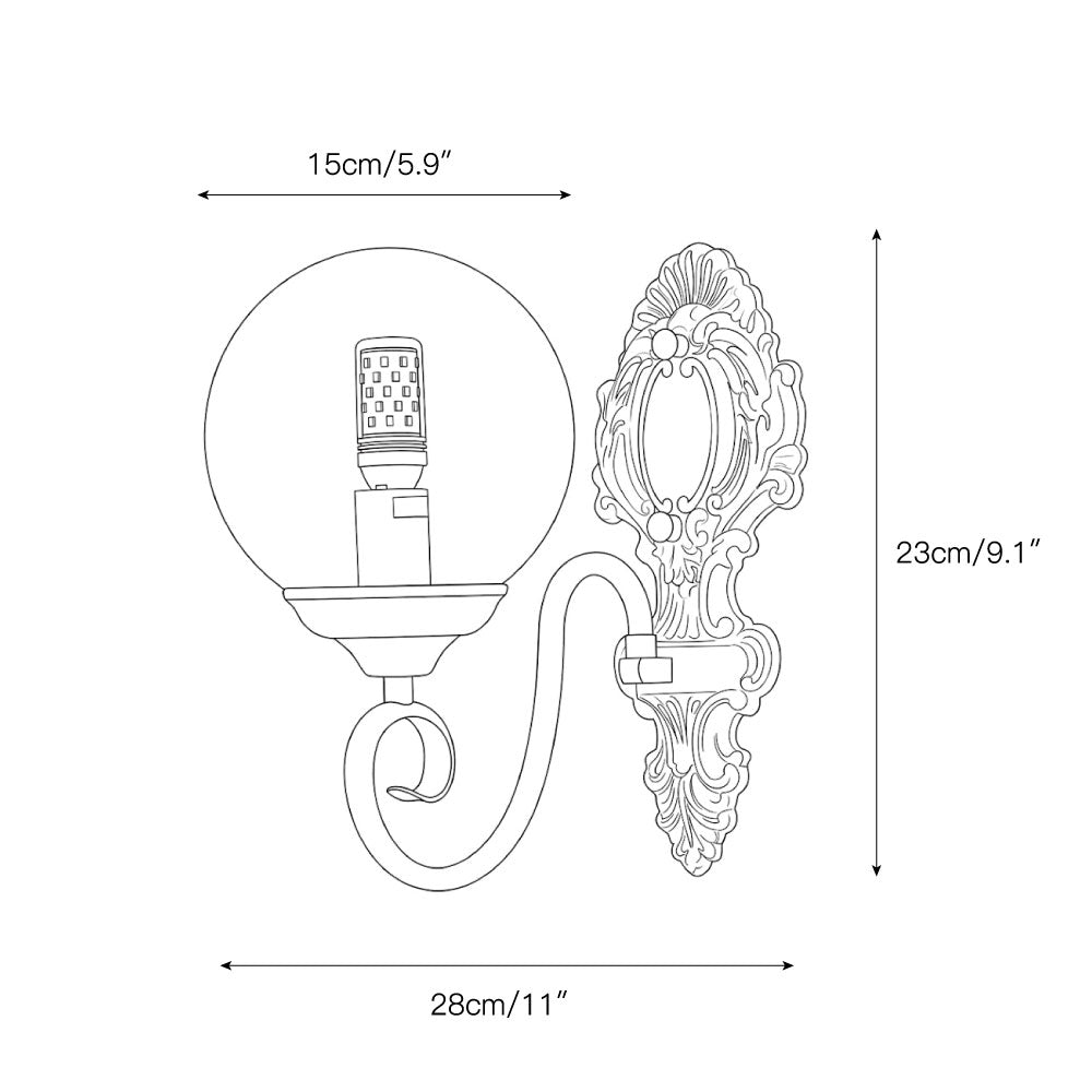 Evelyn Glass Wall Lamp