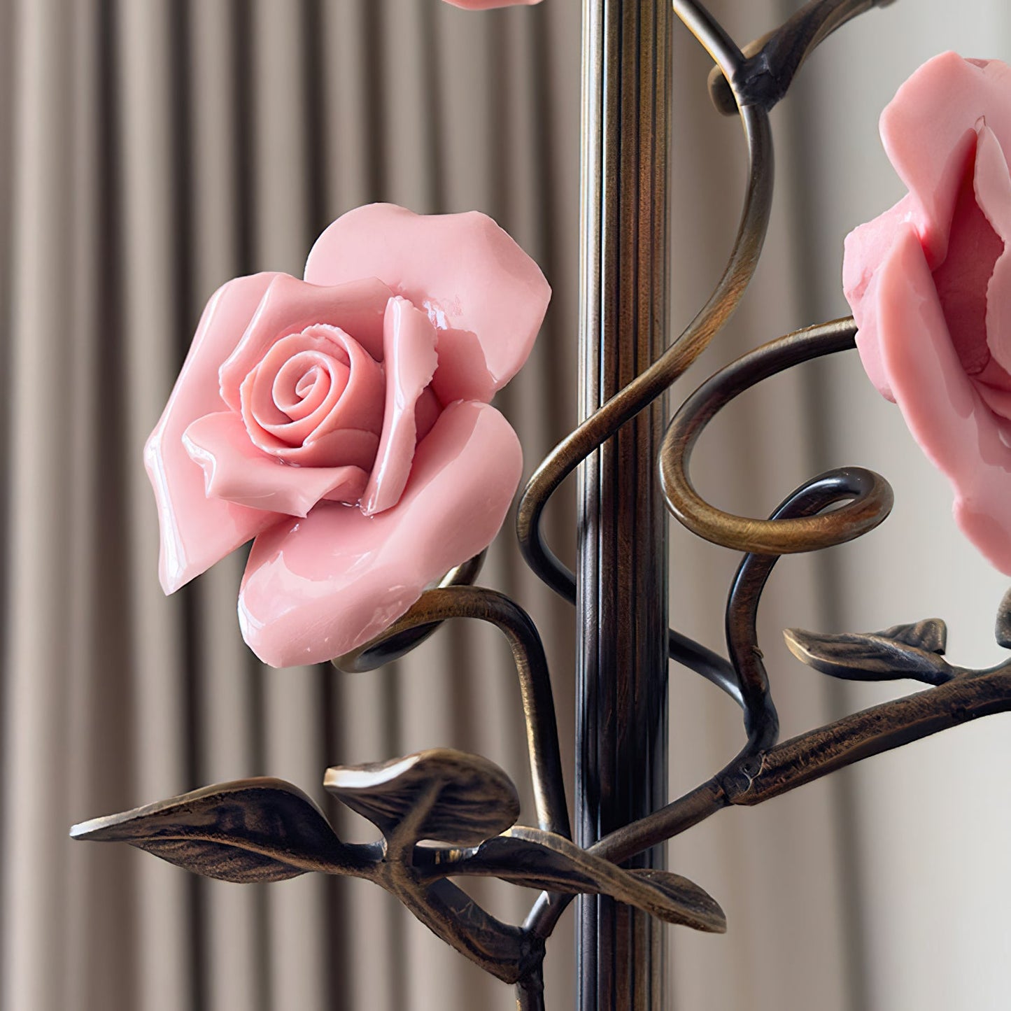 Evelyn Glass Rose Wall Sconce