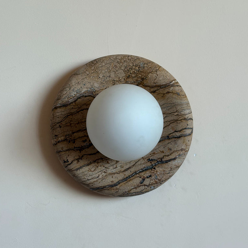 Orli Beige Marble Sconce