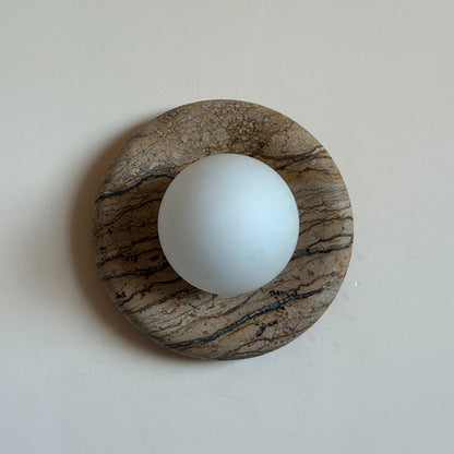 Orli Beige Marble Sconce