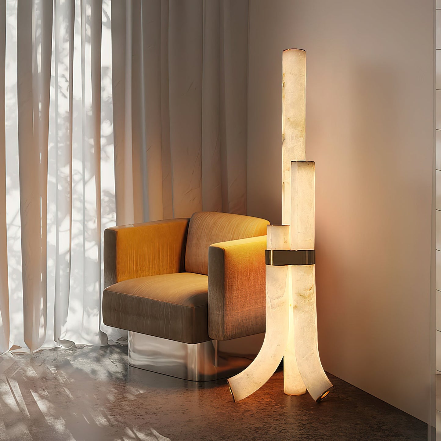 Fantasy Alabaster Floor Lamp