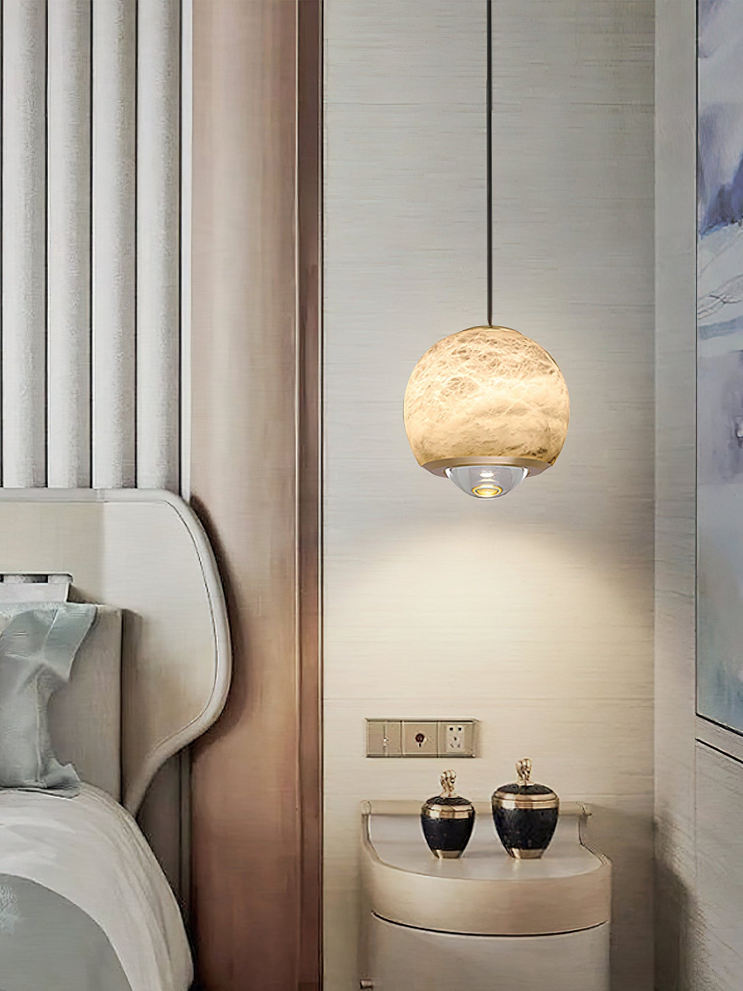 Ferox Alabaster Pendant Light