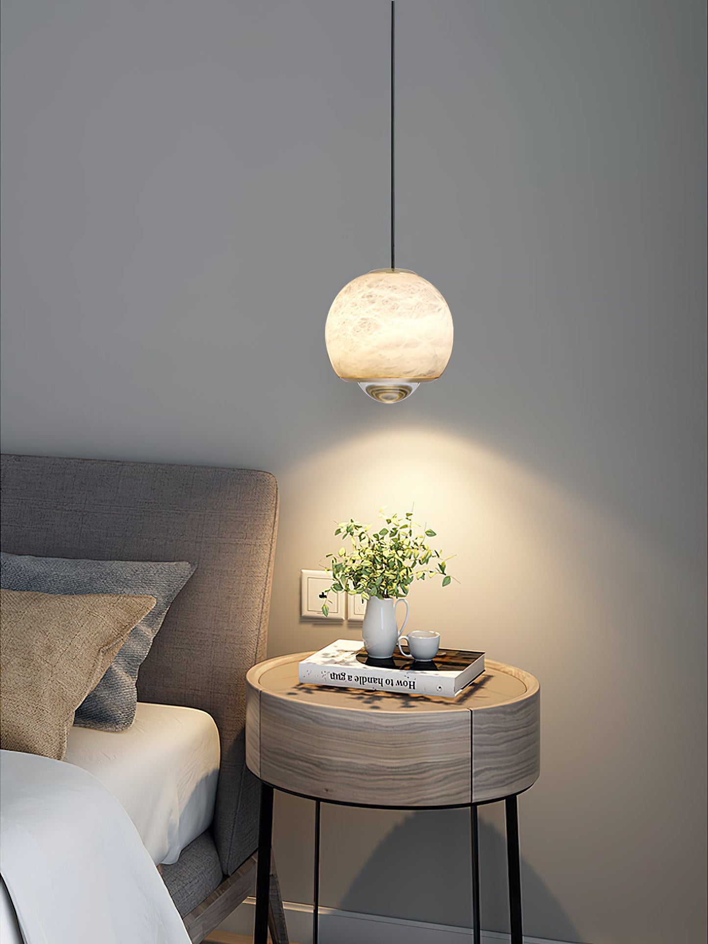 Ferox Alabaster Pendant Light