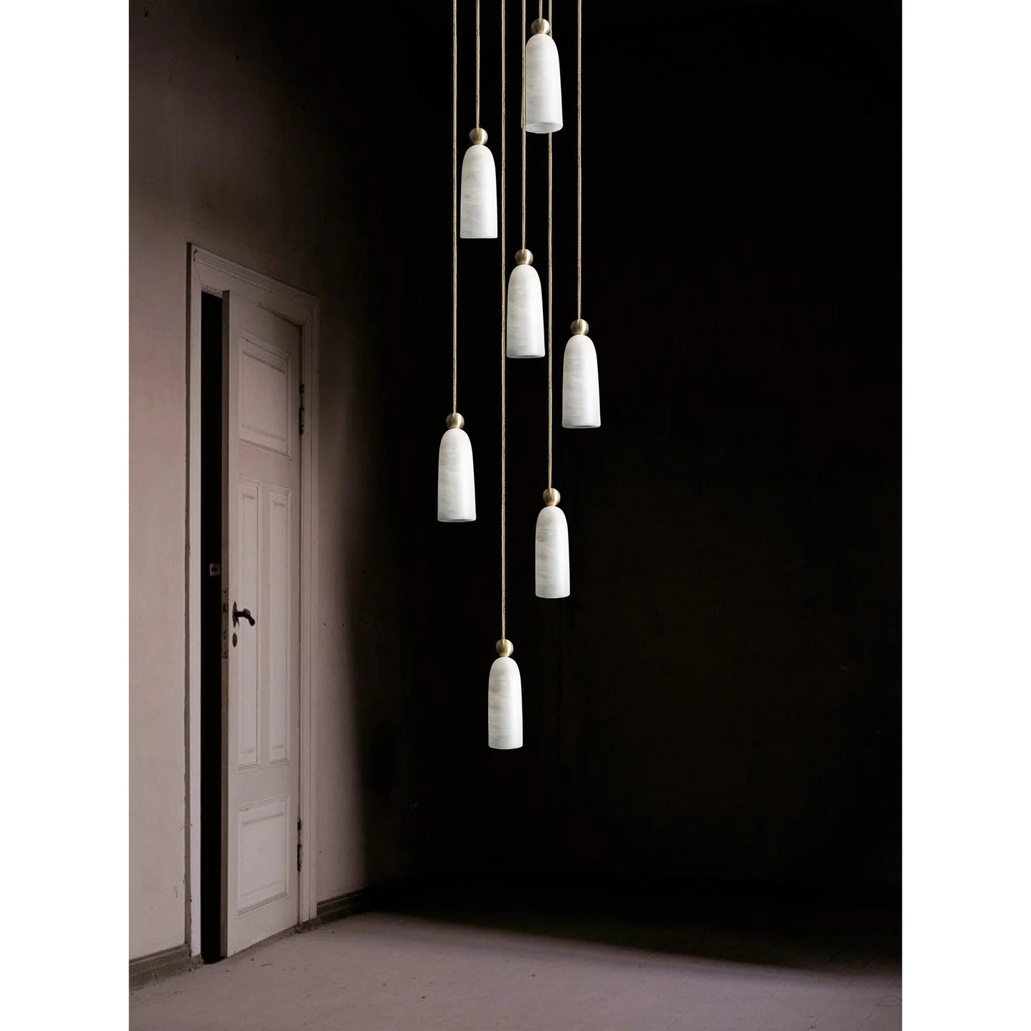 Figure Spanish Alabaster Pendant Light